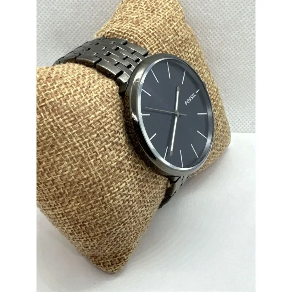 Fossil Hutton BQ2441 Men's Black Stainless Steel Analog Dial Quartz Watch JNA356